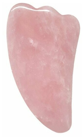 Скребок Гуаша из розового кварца Пяточка, высший сорт (628-191)