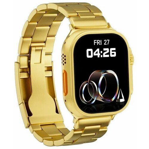 Смарт часы X-BO 8 Ultra PREMIUM Series Smart Watch 49мм 2 ремешка iOS Android Bluetooth звонки Уведомления Золотые 252500₽