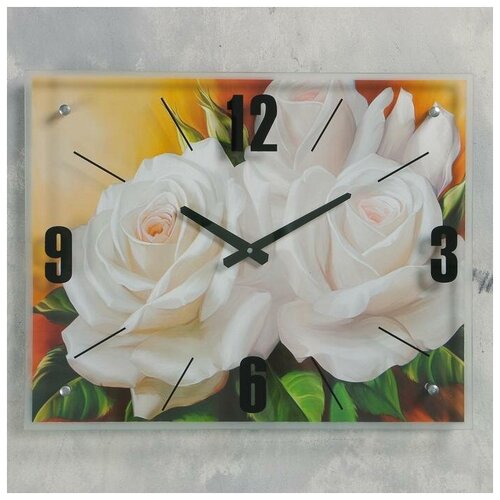 фото Часы настенные, серия: цветы, "цветы", 40х50 см, микс 1251867 . сюжет