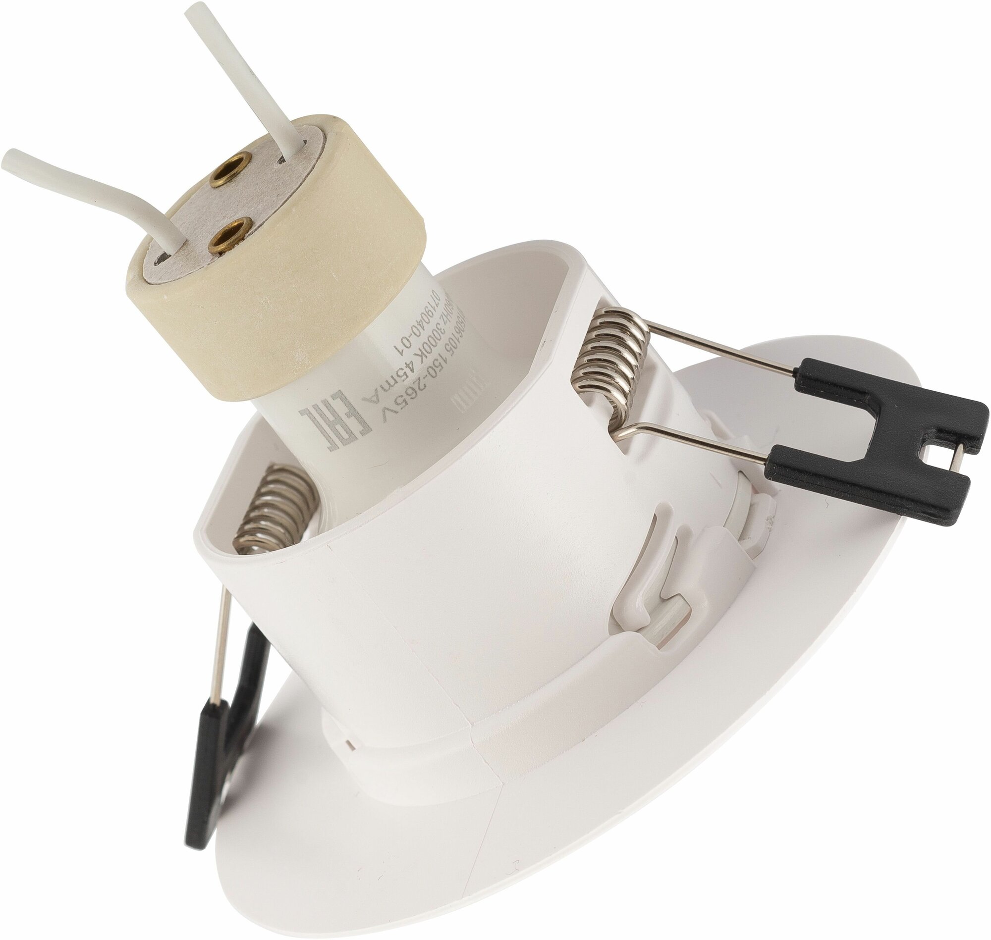 Denkirs (Денкирс) DK3028-WH Встраиваемый светильник, IP 20, 10 Вт, GU5.3, LED, белый, пластик