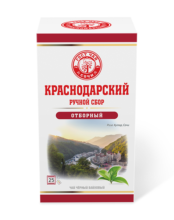 Краснодарский чай Ручной сбор черный отборный 25пак-саше 50гр