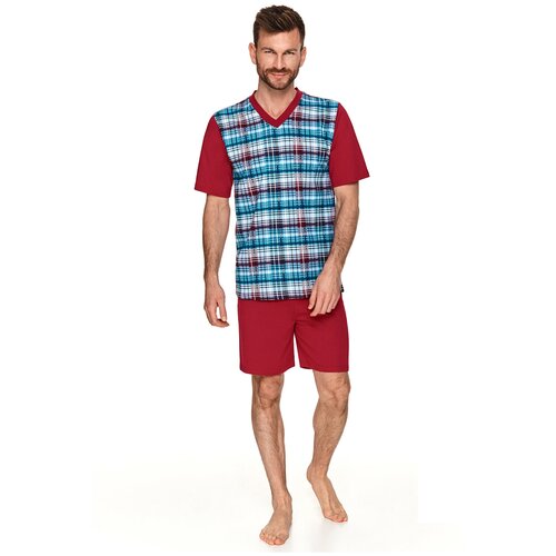 Пижама Taro, шорты, футболка, размер XXL, красный