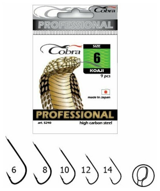 Крючки Cobra Pro KOAJI № 12 10 шт. 7595699