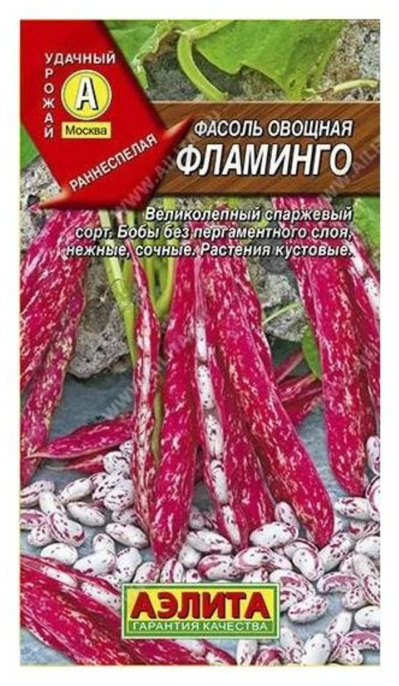 Семена. Фасоль овощная "Фламинго" 5 г