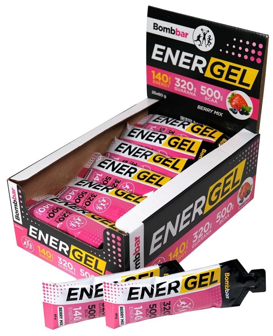 BOMBBAR EnerGel 60 г (коробка 25шт) (Berry Mix)