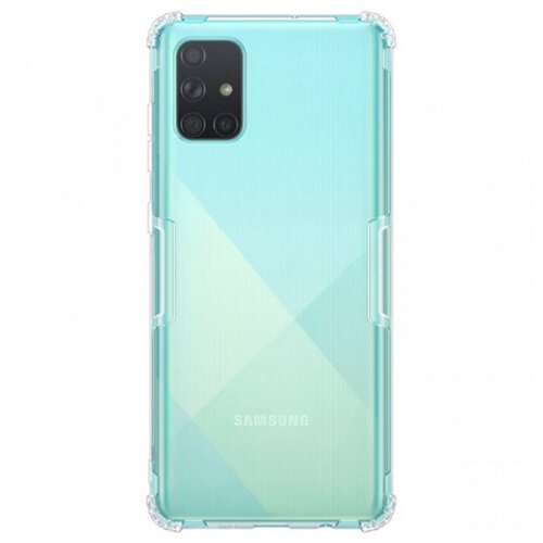 чехол накладка krutoff clear case женский день синий одуванчик для samsung galaxy a71 a715 Nillkin Nature Прозрачный силиконовый чехол для Samsung Galaxy A71