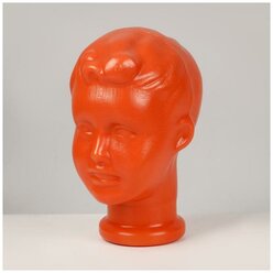 Голова детская "Мальчик", цвет оранжевый 6941567