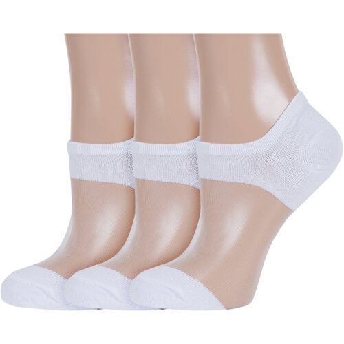 фото Носки vasilina, 3 пары, размер 23-25, белый