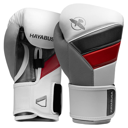 Боксерские перчатки Hayabusa T3 Special Edition White/Red (14 унций)