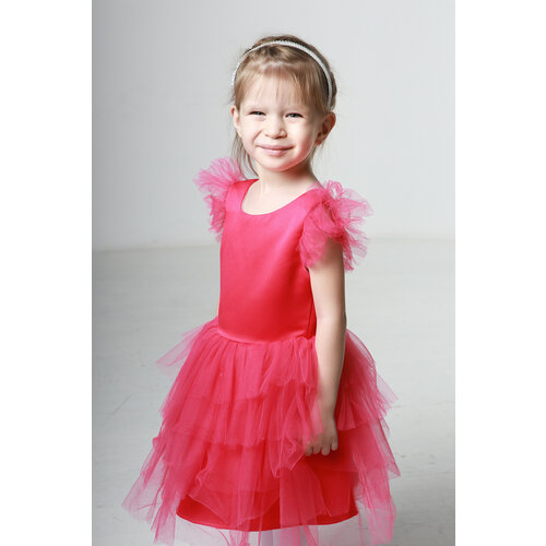 Платье DaEl kids, размер 116, красный платье dael kids размер 116 розовый