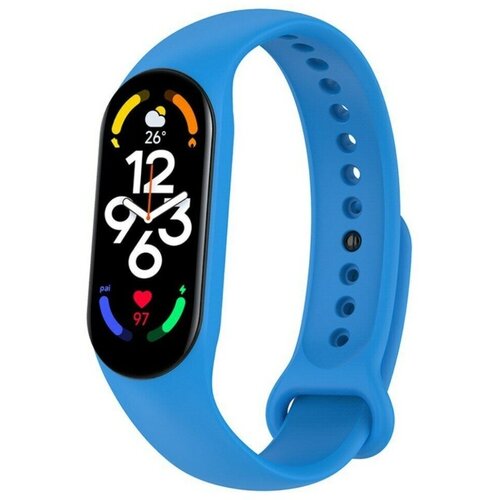 Силиконовый ремешок для Xiaomi Mi Band 7 (голубой)