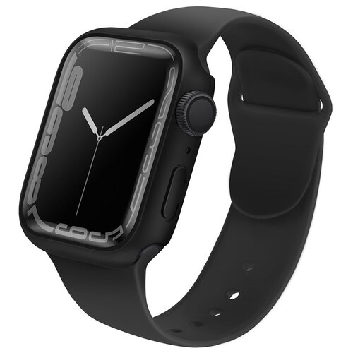 Uniq для Apple Watch 7 45 mm чехол Legion +9H Curved glass Black