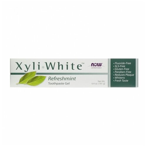 Now Foods Xyli White Refreshmint, Гель-Паста Без Фтора, Мята - 181 г