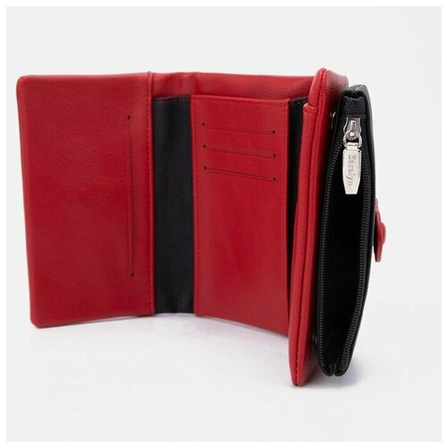 фото Кошелек на кнопке, цвет красный./в упаковке шт: 1 e.store