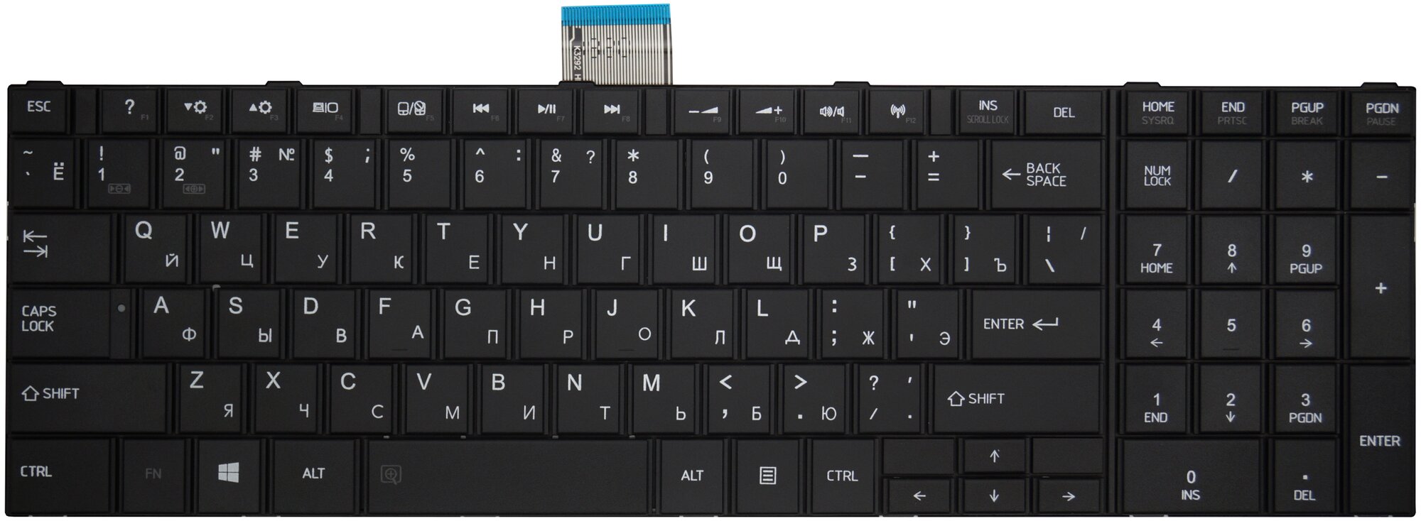 Клавиатура для Toshiba C850, L850, C870, L875, L855