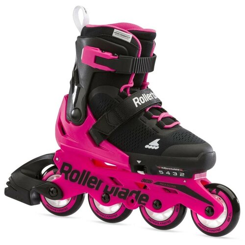 фото Детские ролики rollerblade microblade g - 2021 black/neon pink р. 33-36.5