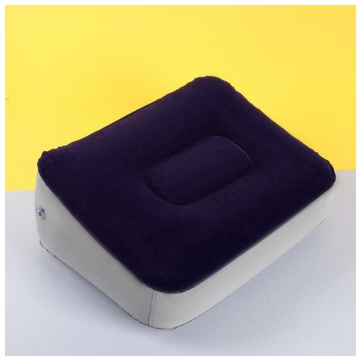 Подушка надувная 37 × 28 × 15 см цвет синий/серый