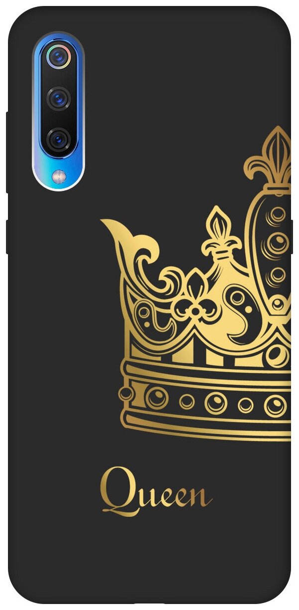 Матовый чехол True Queen для Xiaomi Mi 9 / Сяоми Ми 9 с 3D эффектом черный