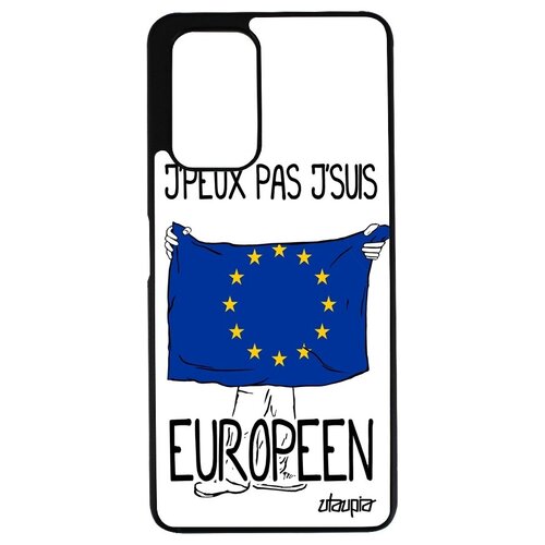 фото Противоударный чехол для мобильного // xiaomi redmi note 10 pro // "еду в европу" флаг принт, utaupia, белый