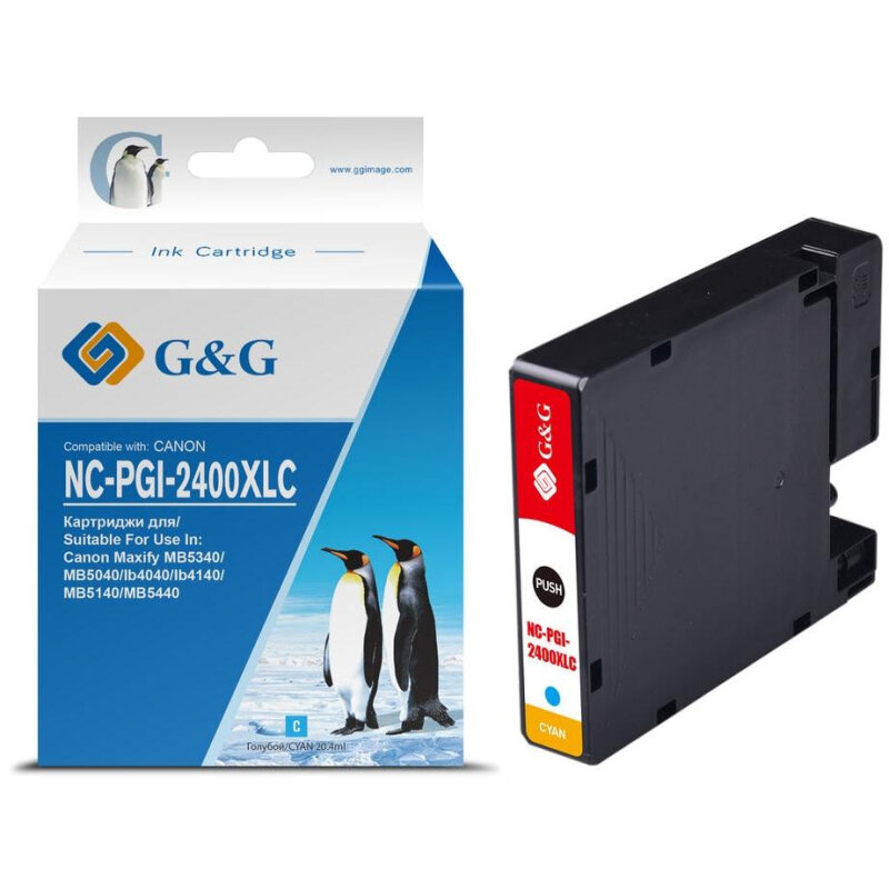 Картридж струйный G&G PGI-2400XL BK черный (74.6мл) для Canon MAXIFY iB4040/ МВ5040/ - фото №6