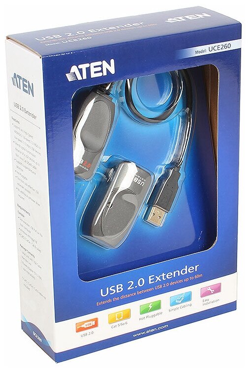 USB удлинитель ATEN UCE260 / UCE260-AT-G, USB 2.0 удлинитель по кабелю Cat 5 (60м) ATEN UCE260-AT-G - фото №6
