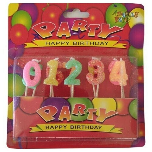 Свечи для торта Цифры 0-9 Антелла, 10 шт, 3 упаковки