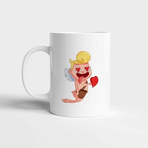 Кружка Влюбленный купидон / 14 февраля/ кружки/ подарок / прикол / 23 февраля