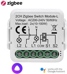 Умное реле ZigBee на 2 линии, без нуля, работает с Алисой