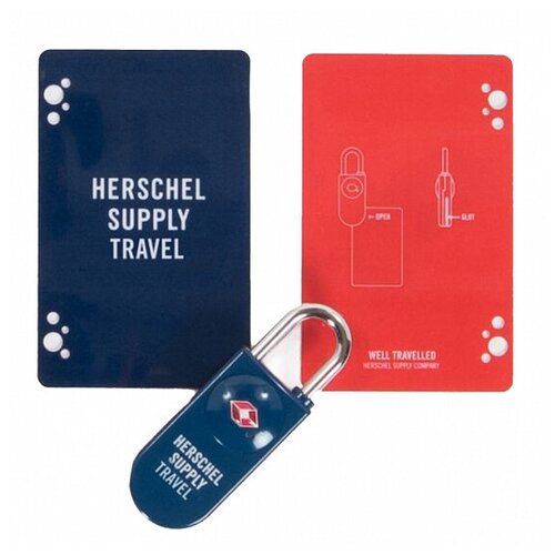 фото Замок для багажа herschel tsa card lock, navy/red