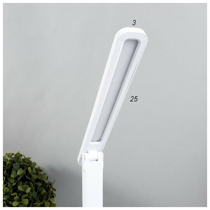 Настольная лампа сенсорная 16888/1 LED 5Вт 3000-6000К USB АКБ белый 29х55 см - фотография № 6