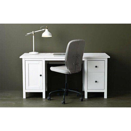 Икеа письменный стол Хемнэс, ШхГхВ: 155х65х74 см, цвет: белая морилка