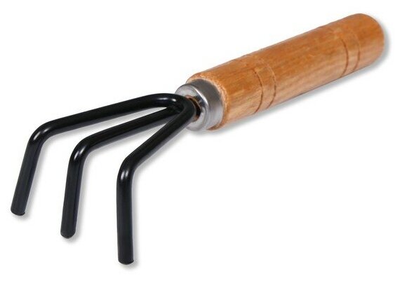 Набор садового инструмента, 3 предмета: рыхлитель, 2 совка, длина 20 см, деревянные ручки - фотография № 12