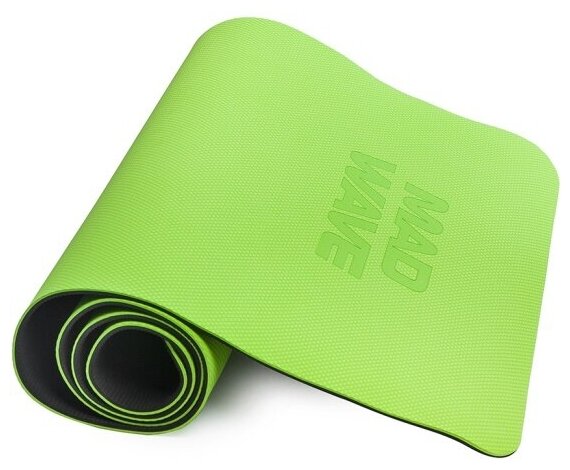 Аксессуары для фитнеса Yoga Mat TPE double layer, 183*61*0.6 cm, Green, M1370 02 0 10W