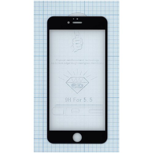Защитное стекло 6D для Apple iPhone 6/6S Plus черное защитное стекло 6d для мобильного телефона смартфона apple iphone 7 8 черное