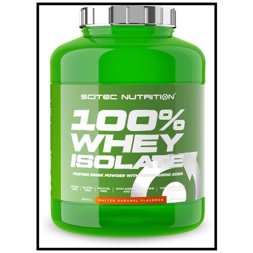 Протеин Scitec Nutrition 100% Whey Isolate, 2000 гр., соленая карамель scitec nutrition 100% whey isolate 700г печенье крем
