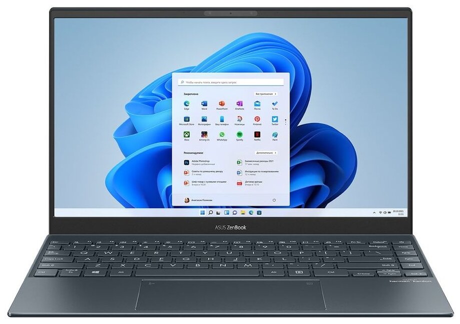 Ноутбук ASUS Zenbook UX325EA-KG235T 90NB0SL1-M06600 Intel Core i5 1135G7 24GHz8192Mb512Gb SSDIntel Iris Xe graphicsWi-FiBluetoothCam1331920x1080Windows 10
