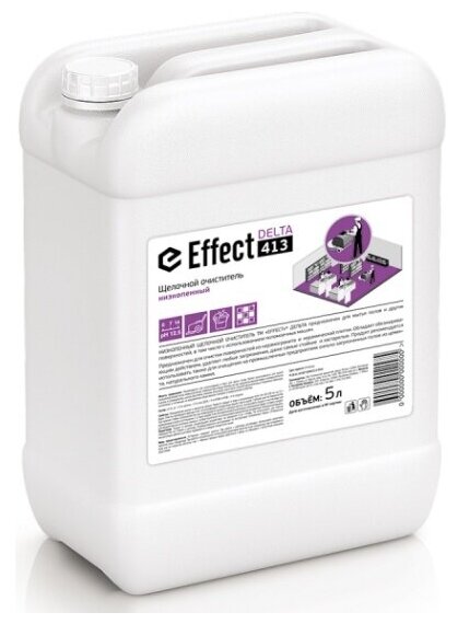Профессиональное средство для мытья полов Effect DELTA 413 низкопенное щелочное, 5 л