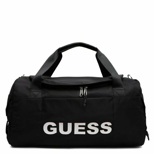 Сумка дорожная GUESS, 20х24х50 см, черный pu golf duffle bag golf clothing bag durable boston bag with seperate shoes store bag119