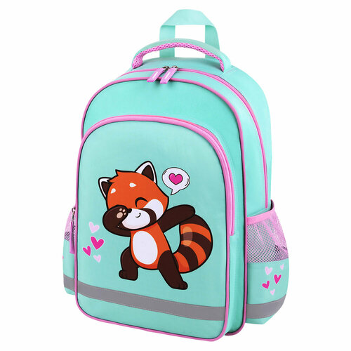 Рюкзак пифагор SCHOOL, 1 отделение, 3 кармана, Red panda, 38x28х14 см, 272083