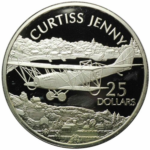Монета 25 долларов 2003 История Авиации Curtiss Jenny Соломоновы Острова соломоновы острова 10 долларов 2005