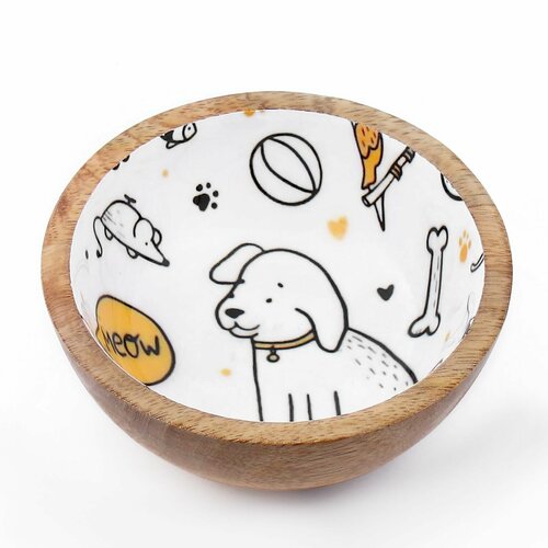 Миска деревянная для кошек и собак
