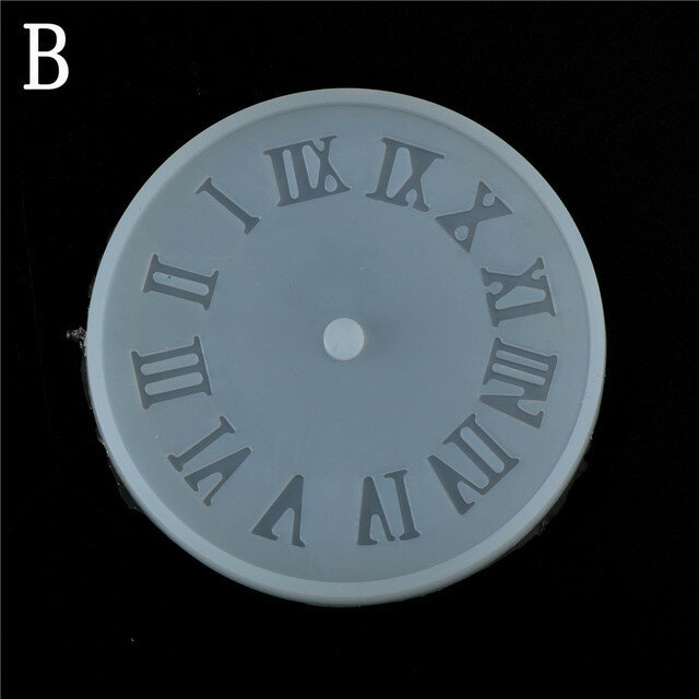 Силиконовый молд "Часы с римскими цифрами" для эпоксидных смол, 98 мм