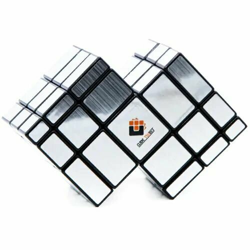 Кубик рубика зеркальный Cubetwist 3x3x3 Mirror Double Cube Черно-серебряный