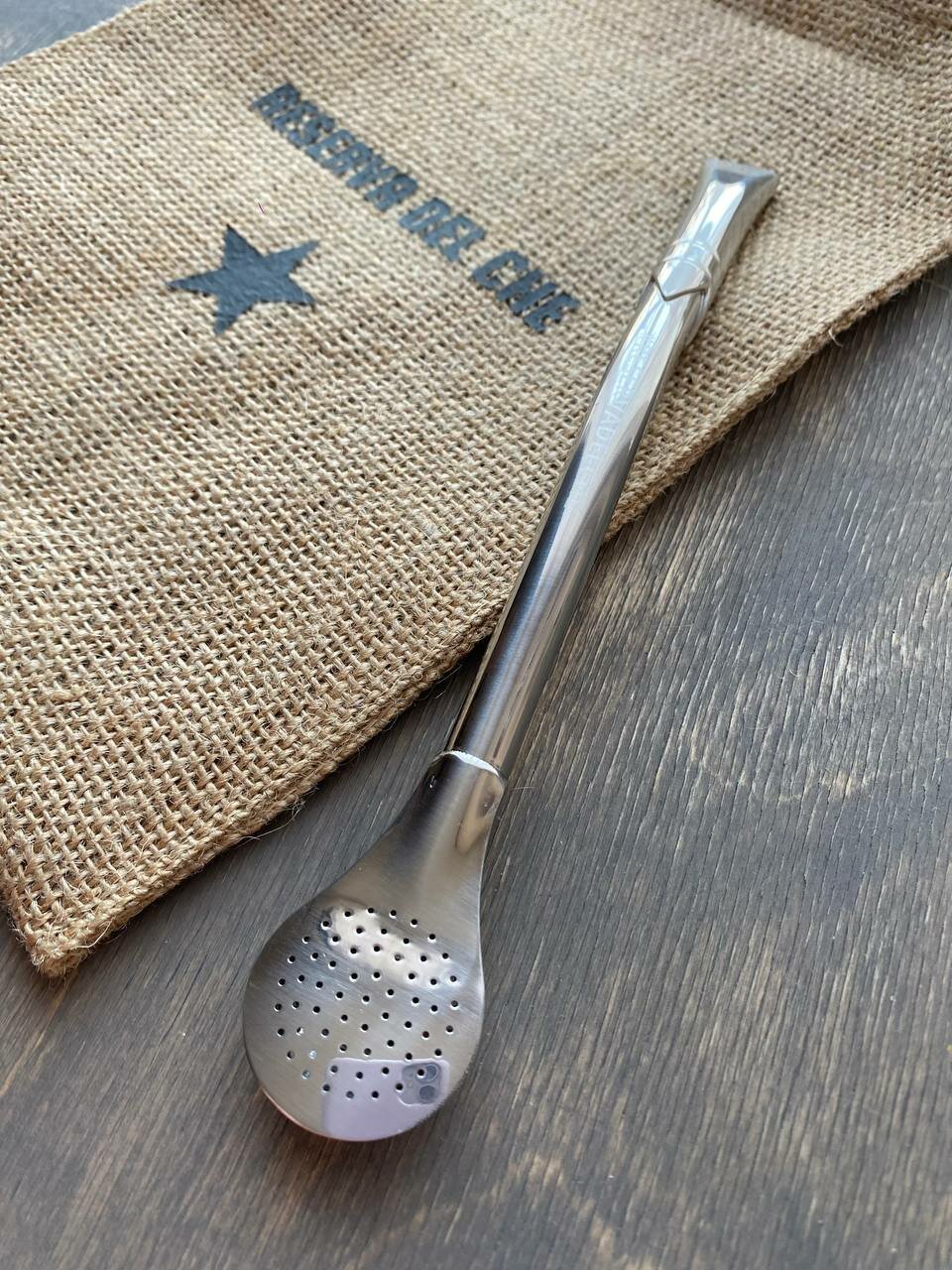 Бомбижья для мате "Pico del Rey" 19 см /бомбилья для мате/ фильтр для чая/ ситечко для чая / трубочка для коктейлей / ложка фильтр