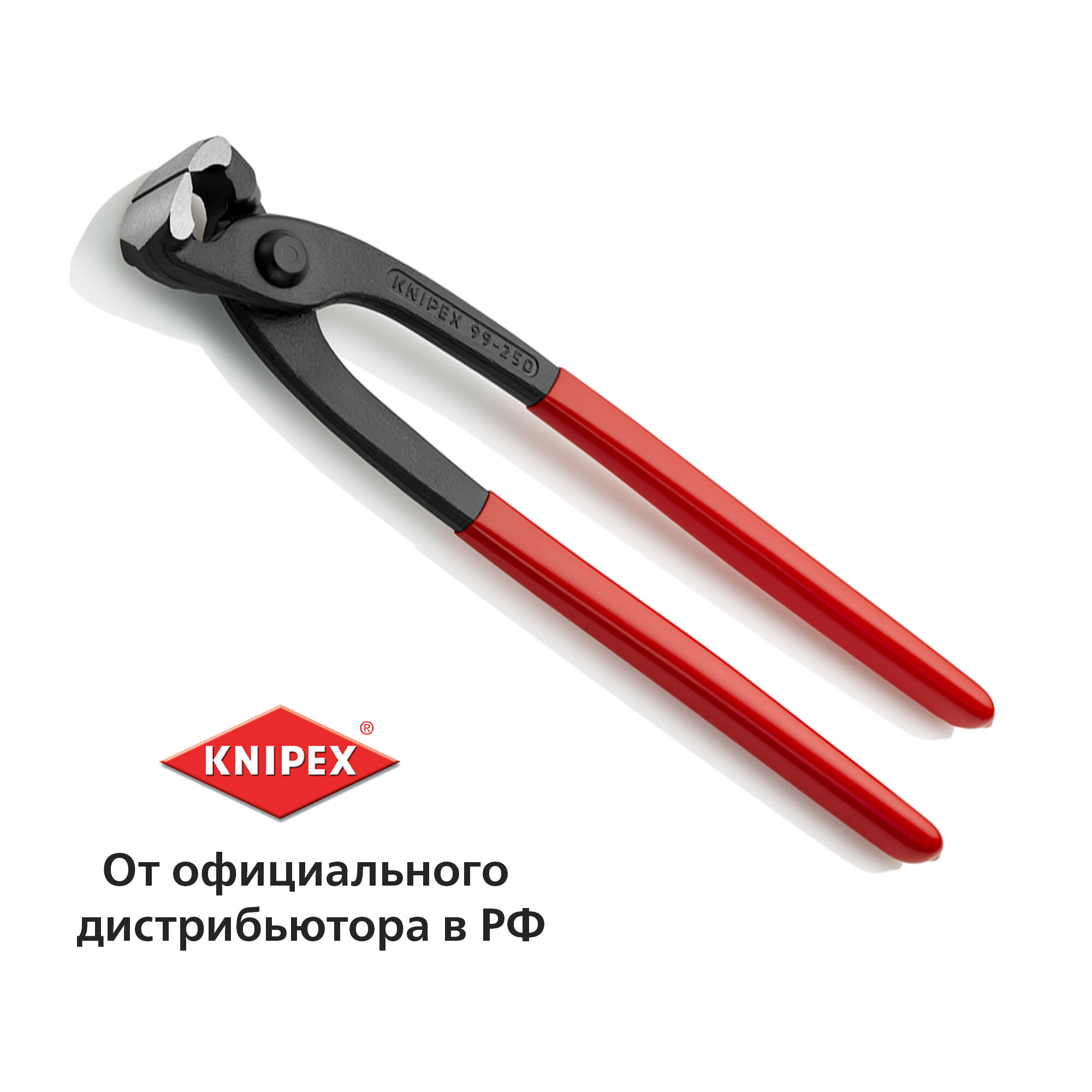 Клещи KNIPEX вязальные 250 мм, фосфатированные, обливные ручки KN-9901250