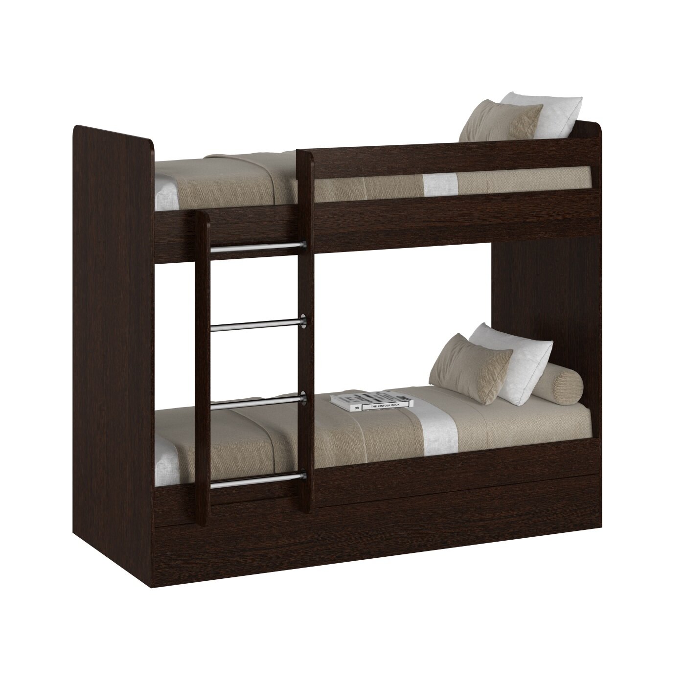 Кровать двухъярусная Есэндвич plus Лаворо, для детей, для взрослых, 200х80 см (Венге)