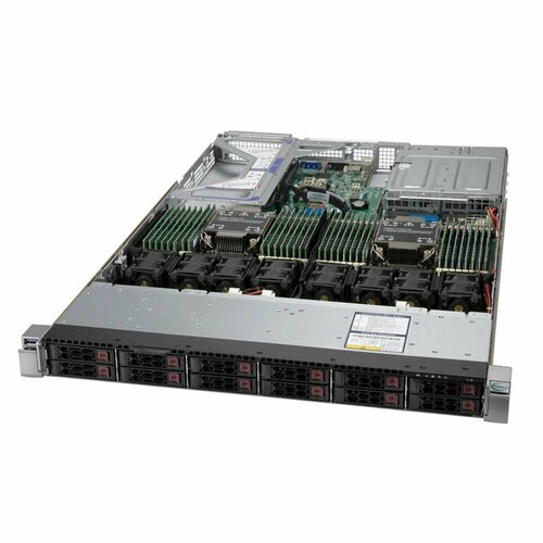 SuperMicro Серверная платформа Supermicro SYS-120U-TNR Ultra 1U, 12x2.5" NVMe, X12DPU-6, 119UH3TS-R1K22P-T Complete system only, must be integrated with CPU/MEM/HDD from SMC SYS-120U-TNR