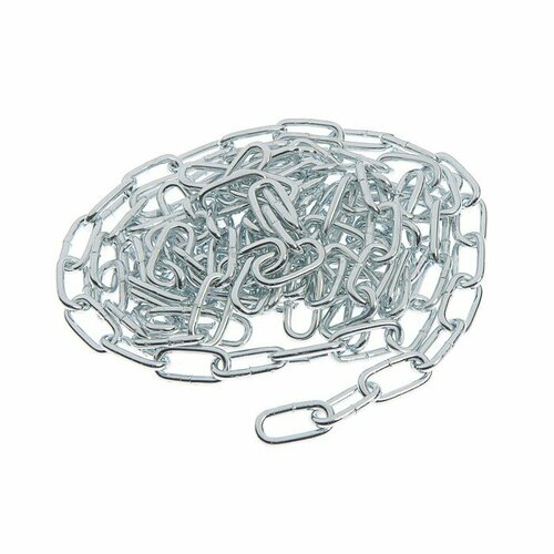 Цепь короткозвенная тундра krep DIN766 диаметр 4 мм сварная оцинкованная 3 м 615₽