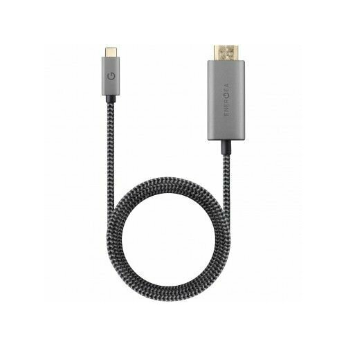Кабель EnergEA FibraTough, USB-C to HDMI CABLE 4K@60HZ 2M. черный (BLACK) кабель blitzwolf bw hdc4 4k 18gbps mini hdmi to hdmi cable 1 2m black