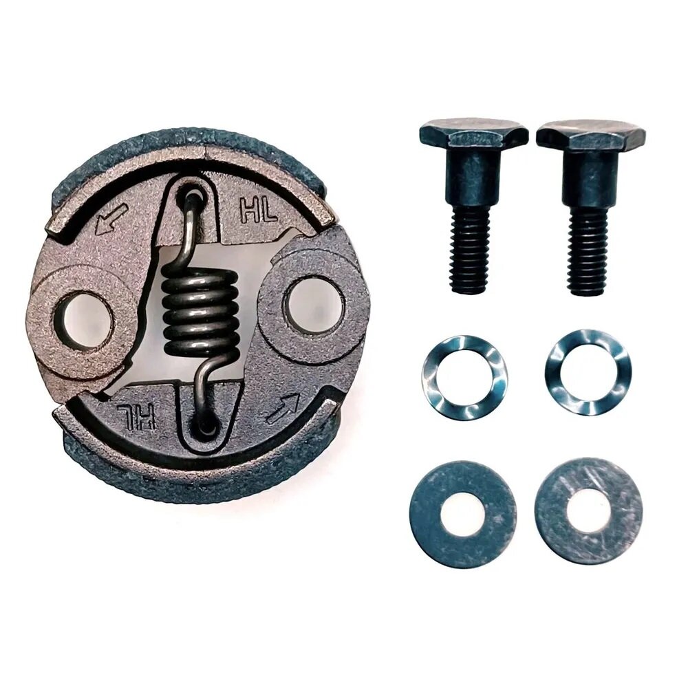 фото Сцепление в сборе с болтами и шайбами, подходит для бензинового триммера с объемом двигателя 26 см3, 33 см3